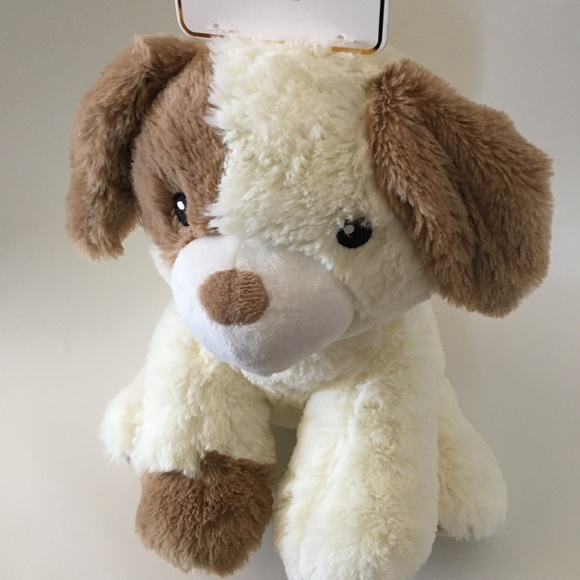 NEW Puppy Super Soft Plush Stuffed Animal with Rattle Baby Gift | Rachel Zoe - Picture 4 of 7